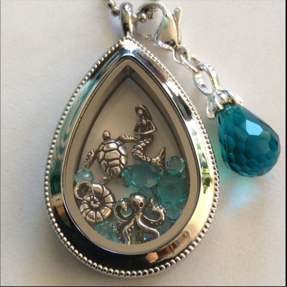 SOLD • 3/$15 🖤 Origami Owl 🖤 Turquoise Teardrop Crystal - Picture 4 of 9